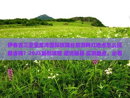 伊春去三亚亚龙湾国际玫瑰谷旅游网红地点
