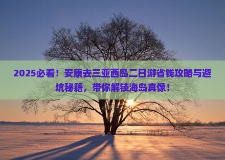 安康去三亚西岛二日游