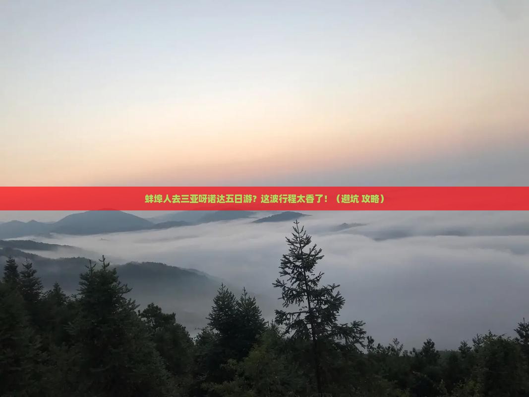 蚌埠去三亚呀诺达景区五日游