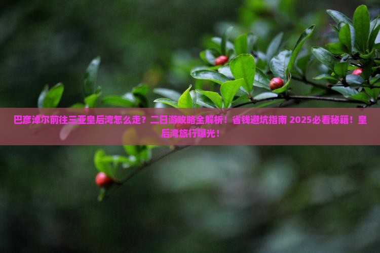 巴彦淖尔前往三亚皇后湾二日游