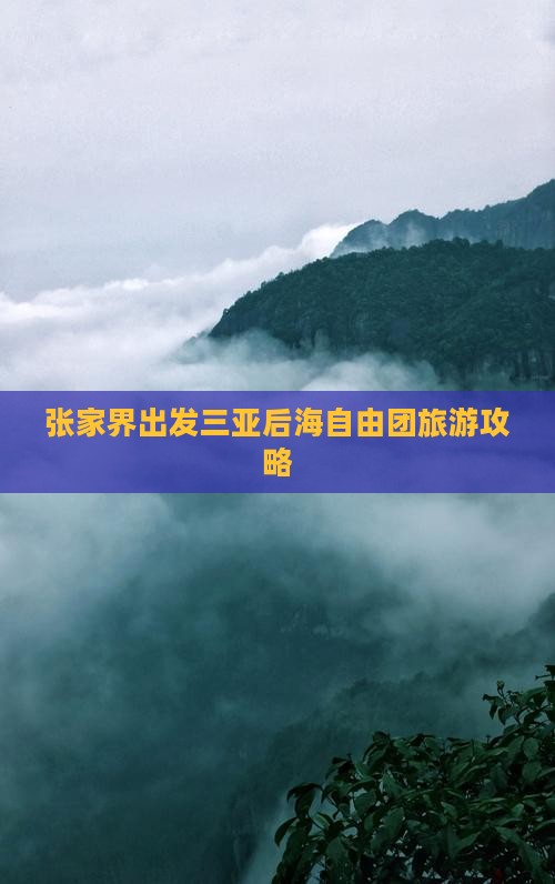 张家界出发三亚后海自由团 张家界出发三亚后海自由团