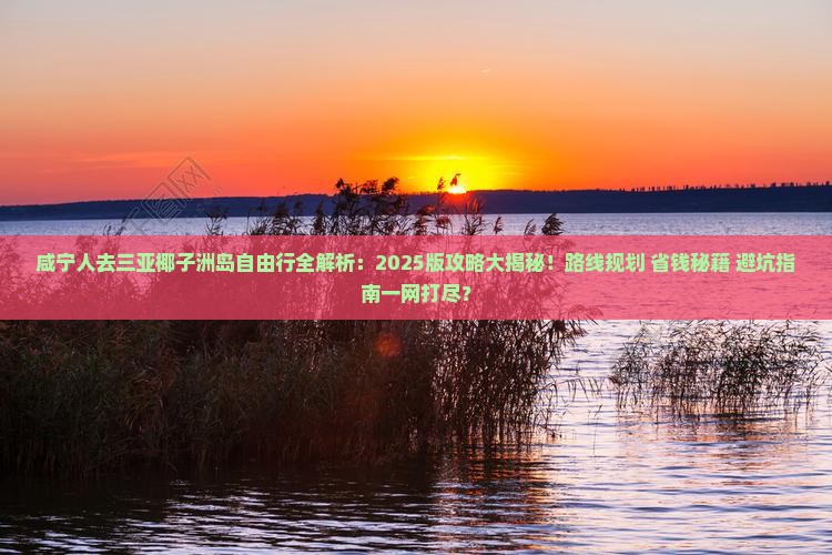 咸宁前往三亚椰子洲岛自由团