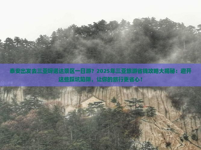 泰安出发三亚呀诺达景区一日游