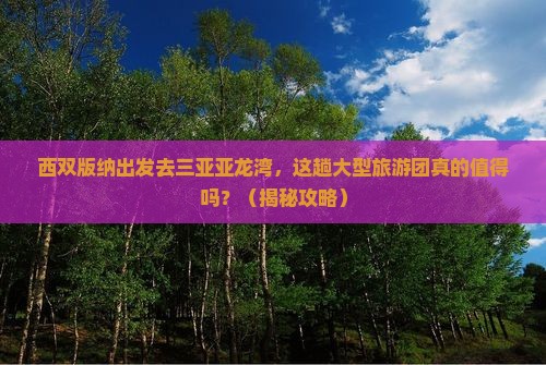 西双版纳前往三亚亚龙湾大型旅游团