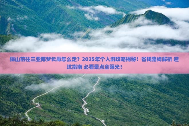 保山前往三亚椰梦长廊个人游