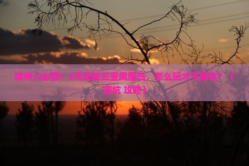 徐州出发三亚凤凰岛三日游