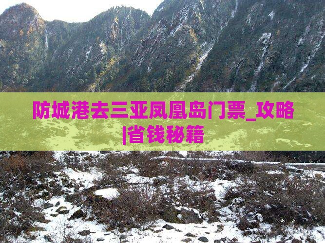 防城港去三亚凤凰岛门票