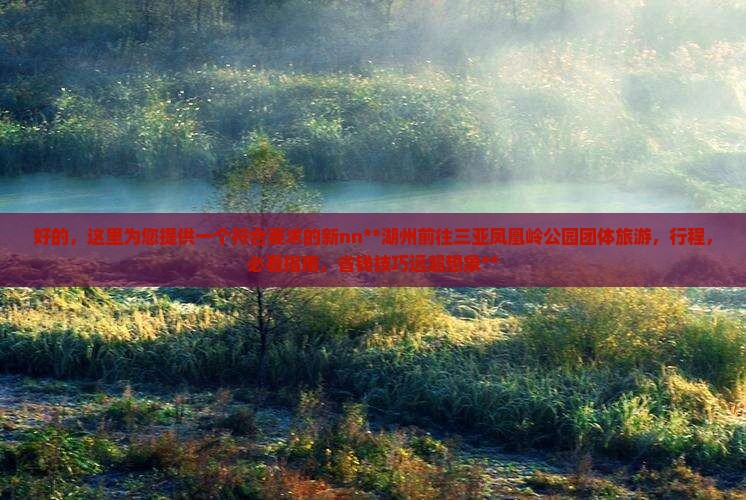 湖州前往三亚凤凰岭公园团体旅游