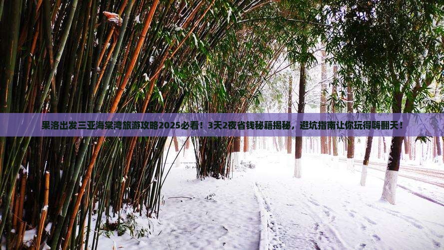 果洛出发三亚海棠湾旅行社