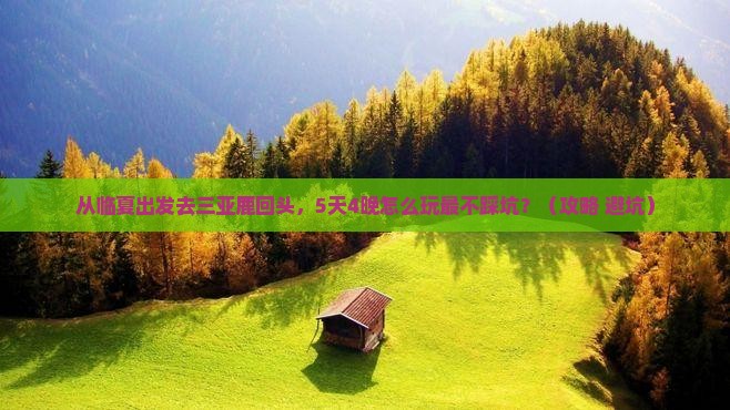 临夏出发三亚鹿回头旅游