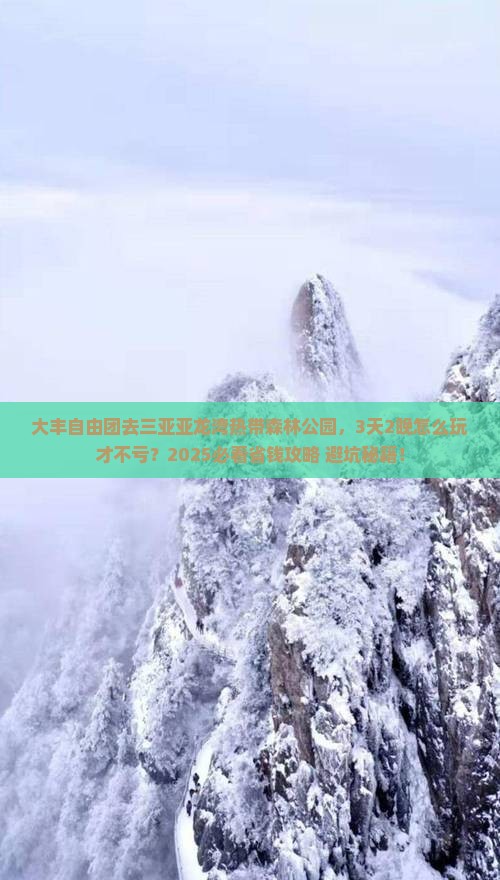 大丰前往三亚亚龙湾热带森林公园自由团