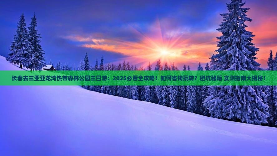 长春去三亚亚龙湾热带森林公园三日游