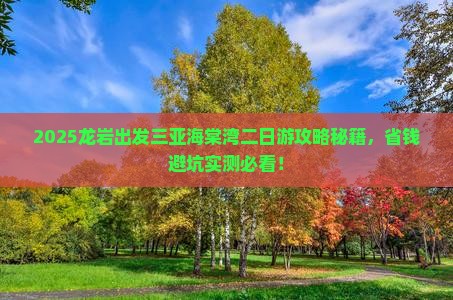 龙岩出发三亚海棠湾二日游