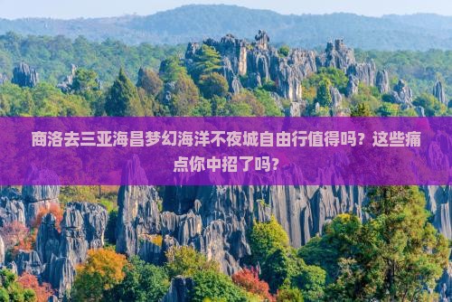 商洛去三亚海昌梦幻海洋不夜城自由行