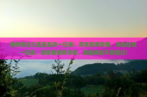 潮州前往三亚亚龙湾一日游