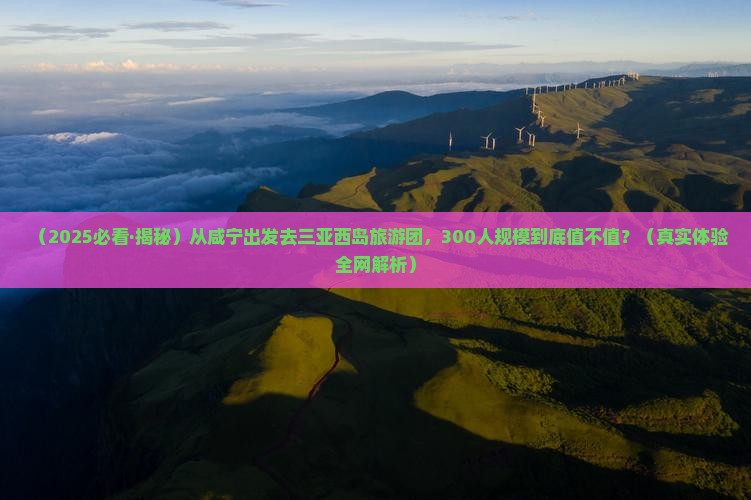 咸宁出发三亚西岛大型旅游团