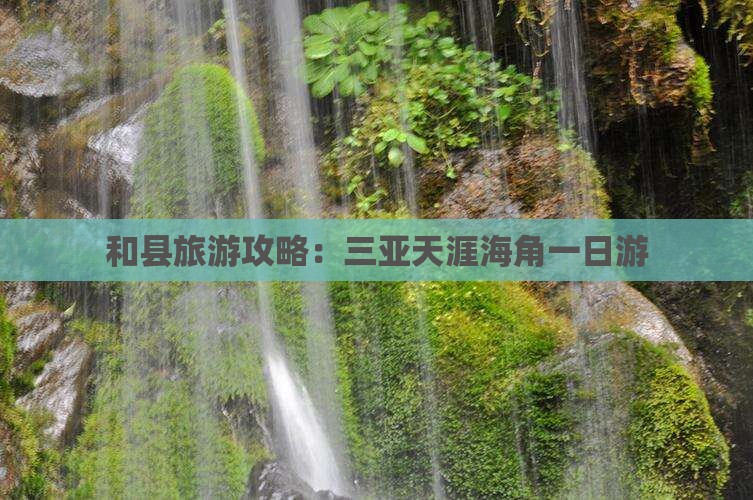 和县去三亚天涯海角一日游
