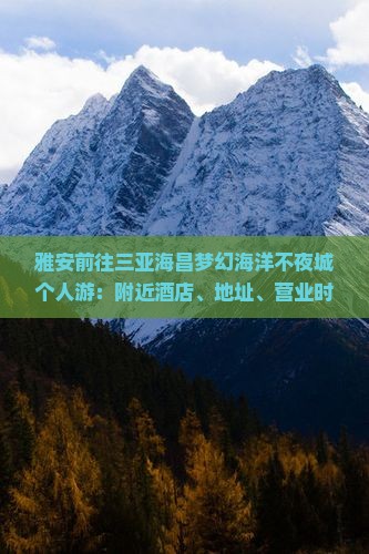 雅安前往三亚海昌梦幻海洋不夜城个人游