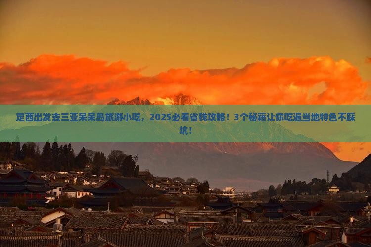 定西去三亚呆呆岛旅游小吃