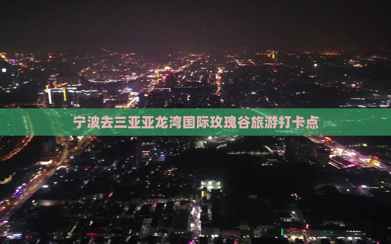 宁波去三亚亚龙湾国际玫瑰谷旅游打卡点