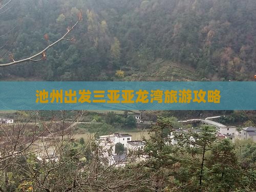 池州出发三亚亚龙湾旅游
