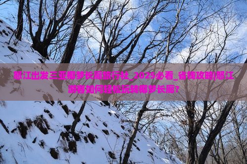 怒江出发三亚椰梦长廊旅行社