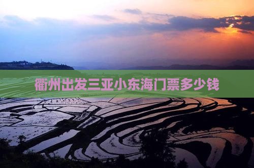 衢州出发三亚小东海门票
