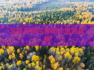 绍兴出发三亚亚特兰蒂斯水世界攻略