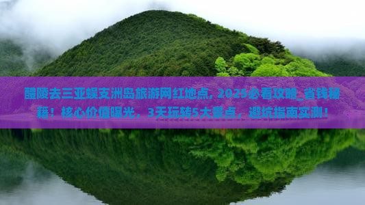 醴陵去三亚蜈支洲岛旅游网红地点