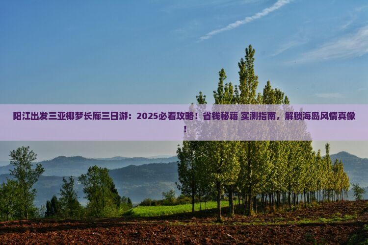 阳江出发三亚椰梦长廊三日游