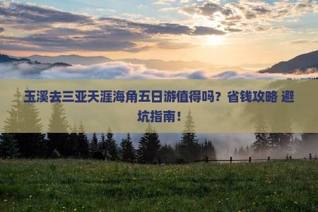 玉溪去三亚天涯海角五日游