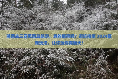 湘西去三亚凤凰岛旅游