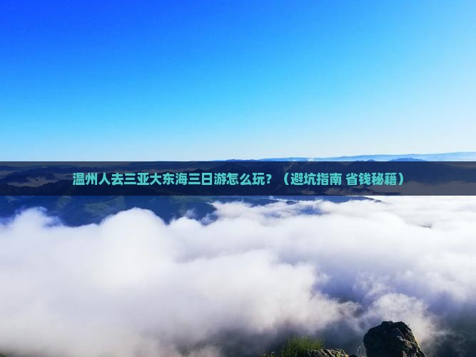 温州前往三亚大东海三日游