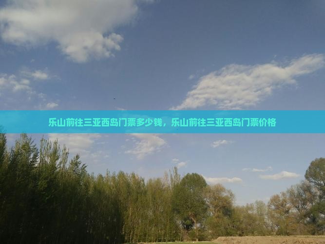 乐山前往三亚西岛门票