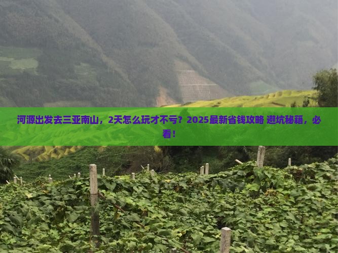 河源前往三亚南山文化旅游区二日游