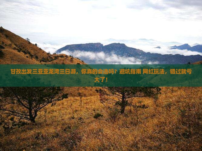 甘孜出发三亚亚龙湾三日游