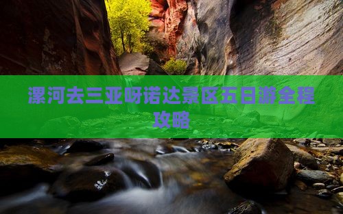 漯河去三亚呀诺达景区五日游