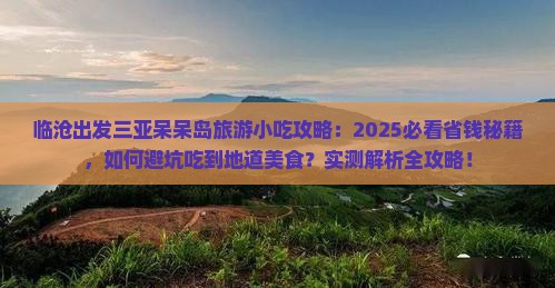 临沧出发三亚呆呆岛旅游小吃
