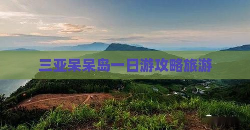 玉溪去三亚呆呆岛一日游