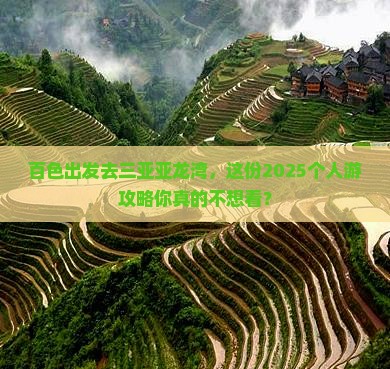 百色前往三亚亚龙湾个人游