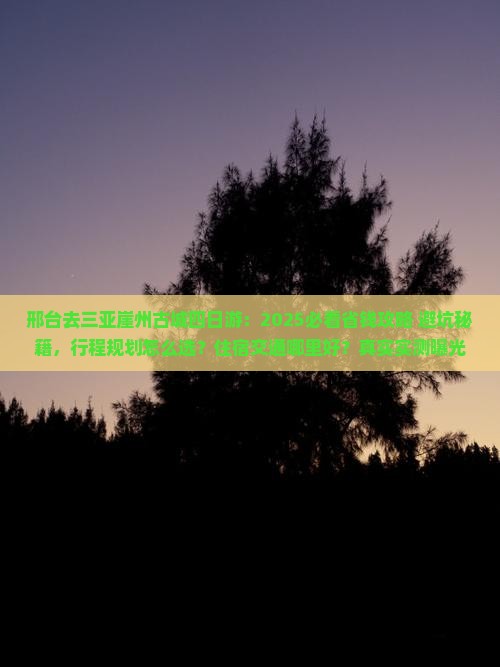 邢台去三亚崖洲古城四日游 邢台去三亚崖洲古城四日游