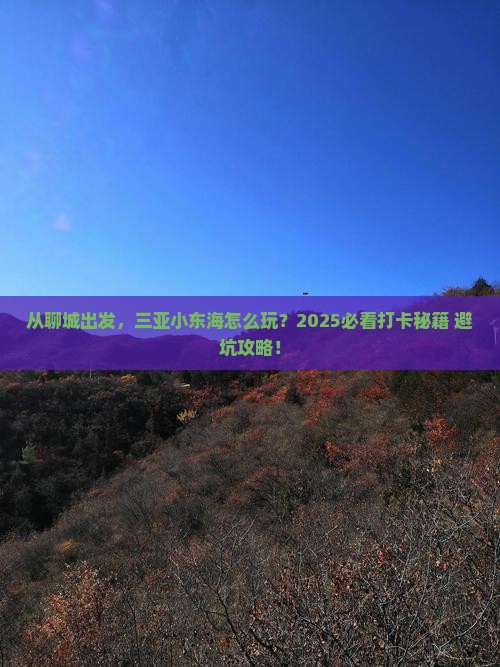 聊城出发三亚小东海旅游打卡点