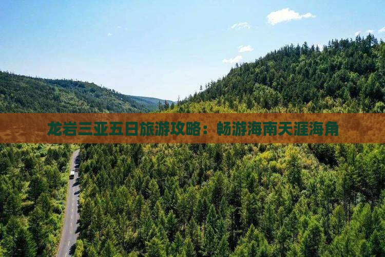 龙岩前往三亚天涯海角五日游