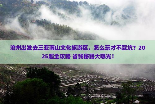 沧州去三亚南山文化旅游区旅行社
