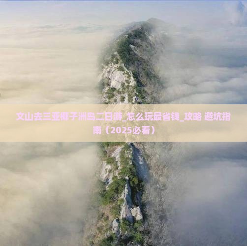 文山去三亚椰子洲岛二日游