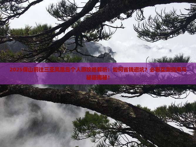 保山前往三亚凤凰岛个人游