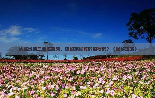 临汾前往三亚海棠湾旅游