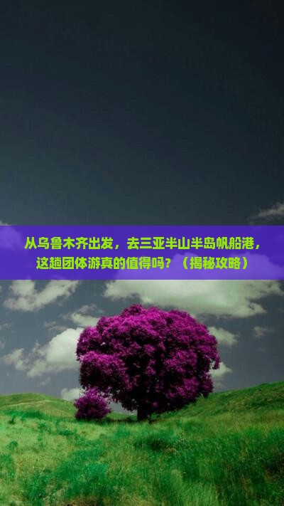 乌鲁木齐出发三亚半山半岛帆船港团体旅游