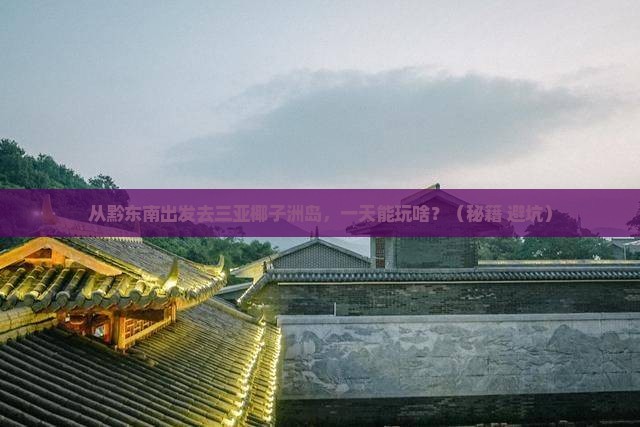 黔东南去三亚椰子洲岛一日游