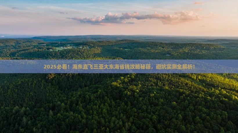 海东去三亚大东海攻略